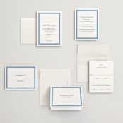 "Montauk" - Wedding Invitations in Blue Bell by Megan Davis - Invitation Suite