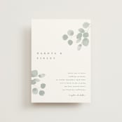"Silver Dollar Eucalyptus" - Wedding Invitations in Silver Dollar by Shannon Chen of Four Wet Feet Studio - Front