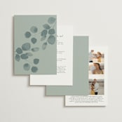 "Silver Dollar Eucalyptus" - Wedding Invitations in Silver Dollar by Shannon Chen of Four Wet Feet Studio - Back of Card Options