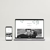 "Silver Dollar Eucalyptus" - Wedding Invitations in Silver Dollar by Shannon Chen of Four Wet Feet Studio - FREE Wedding Website