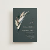 "Arched Pampas" - Wedding Invitations in Basil by Kaydi Bishop - Front