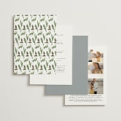"On the Slopes" - Wedding Invitations in Fog by Mere Paper - Back of Card Options