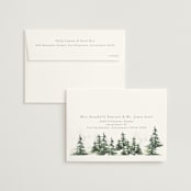 "On the Slopes" - Wedding Invitations in Fog by Mere Paper - FREE Recipient Addressing
