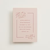 "Jot" - Wedding Invitations in Peach Cream by Snow and Ivy - Front