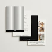 "Stripe Bevel" - Wedding Invitations in Salt by Amy Kross - Back of Card Options