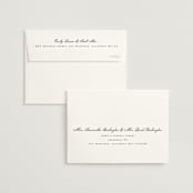 "Stripe Bevel" - Wedding Invitations in Salt by Amy Kross - FREE Recipient Addressing
