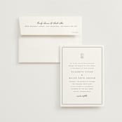 "Stripe Bevel" - Wedding Invitations in Salt by Amy Kross - Invitation with Envelope
