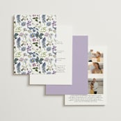 "Lilac Bloom" - Wedding Invitations in Lavender by Susan Moyal - Back of Card Options