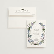 "Lilac Bloom" - Wedding Invitations in Lavender by Susan Moyal - Invitation with Envelope