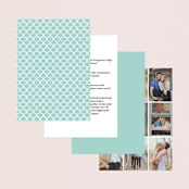 "Cordial Flourish" - Wedding Invitations in Arctic by Olivia Raufman - Back of Card Options