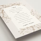 "Sketched Flora" - Wedding Invitations in Cream by Paper Raven Co. - Detail