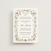 "Ornate" - Wedding Invitations in Peony by Sarah Knight - Front