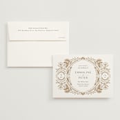 "charmed" - Wedding Invitations in Honey by Jen Owens - Invitation with Envelope