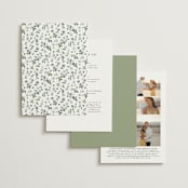 "Wistful" - Wedding Invitations in Mist by Everett Paper Goods - Back of Card Options
