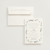 "Wistful" - Wedding Invitations in Mist by Everett Paper Goods - Invitation with Envelope