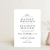 "Downtown" - Wedding Invitations in Onyx by Lauren Chism - Front