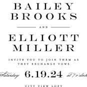 "Downtown" - Wedding Invitations in Onyx by Lauren Chism - Detail