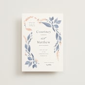 "Cascading Floral" - Wedding Invitations in Lagoon by Corinne Malesic - Front