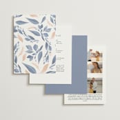 "Cascading Floral" - Wedding Invitations in Lagoon by Corinne Malesic - Back of Card Options