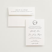 "Antoinette" - Wedding Invitations in Ivory by lulu and isabelle - Invitation with Envelope