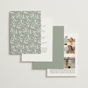 "Simple Crest" - Wedding Invitations in Sage by Kristen Smith - Back of Card Options
