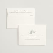 "Simple Crest" - Wedding Invitations in Sage by Kristen Smith - FREE Recipient Addressing