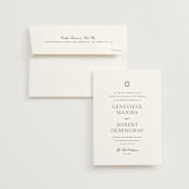 "Upper East" - Wedding Invitations in Charcoal by Megan Davis - Invitation with Envelope