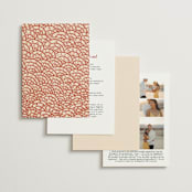 "Mizu Pattern" - Wedding Invitations in Ruby by Kanika Mathur - Back of Card Options