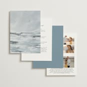 "Water's Edge" - Wedding Invitations in Cloud by Nicoletta Savod - Back of Card Options