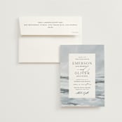 "Water's Edge" - Wedding Invitations in Cloud by Nicoletta Savod - Invitation with Envelope