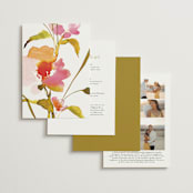 "colorwash floral" - Wedding Invitations in Blossom by Angela Marzuki - Back of Card Options