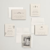 "Italia" - Wedding Invitations in Taupe by Kelly Schmidt - Invitation Suite