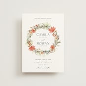 "New Blossoms" - Wedding Invitations in Peach by Olivia Raufman - Front