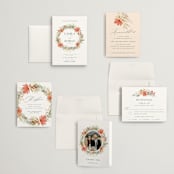"New Blossoms" - Wedding Invitations in Peach by Olivia Raufman - Invitation Suite