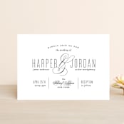 "Scripted Ampersand" - Wedding Invitations in Midnight by Roxy Cervantes - Front