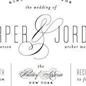 "Scripted Ampersand" - Wedding Invitations in Midnight by Roxy Cervantes - Detail