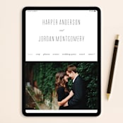 "Scripted Ampersand" - Wedding Invitations in Midnight by Roxy Cervantes - FREE Wedding Website