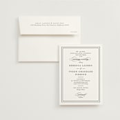 "Eloquence" - Wedding Invitations in Vanilla by Kimberly FitzSimons - Invitation with Envelope