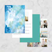 "Gallery Abstract Art" - Wedding Invitations in Ocean by Alethea and Ruth - Back of Card Options