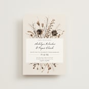 "Gone To Seed" - Wedding Invitations in Taupe by Honeybunch Studio - Front
