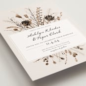 "Gone To Seed" - Wedding Invitations in Taupe by Honeybunch Studio - Detail