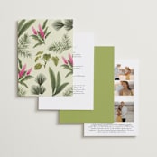"Tropical garden" - Wedding Invitations in Lime by Elly - Back of Card Options