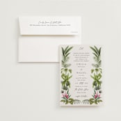 "Tropical garden" - Wedding Invitations in Lime by Elly - Invitation with Envelope