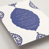 "Topkapi" - Wedding Invitations in Cobalt by Nazia Hyder - Detail