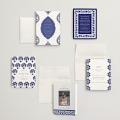 "Topkapi" - Wedding Invitations in Cobalt by Nazia Hyder - Invitation Suite