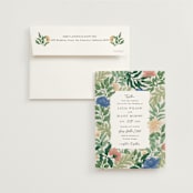 "Floral Garden" - Wedding Invitations in Garden by Elly - Invitation with Envelope