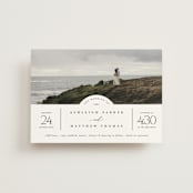 "Panoramic" - Wedding Invitations in Cloud by Heather Schertzer - Front