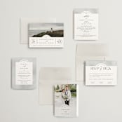 "Panoramic" - Wedding Invitations in Cloud by Heather Schertzer - Invitation Suite
