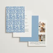 "Porcelain Floral" - Wedding Invitations in Porcelain by Elly - Back of Card Options