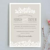 "White Shadows" - Wedding Invitations in Champagne by Jessica Williams - Front